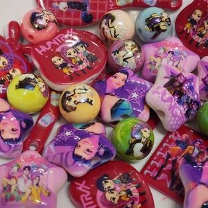 Beads KPop‎ Acrylic Crafts Jewelry Making Keychain Bag Clips Phone Chains